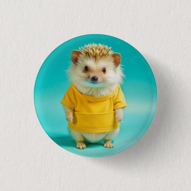 Badge Rond 2,50 Cm Insigne : hérisson (Devant)