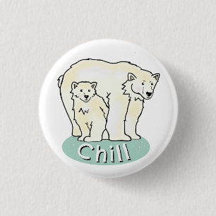 Badge Rond 2,50 Cm Insigne mignon de Pin de maman et de bébé d'ours