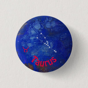 Badge Rond 2,50 Cm Insigne Taurus, Insigne Horoscope Zodiaque
