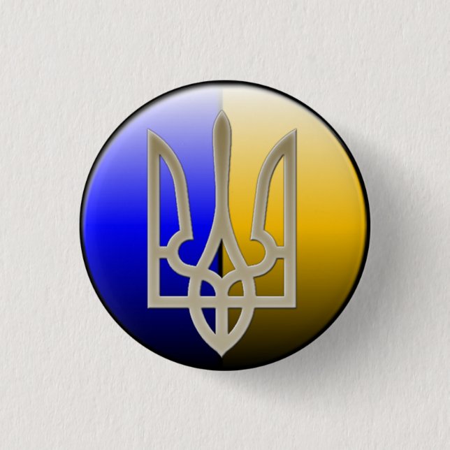 Badge Rond 2,50 Cm Insigne Ukraine (Devant)