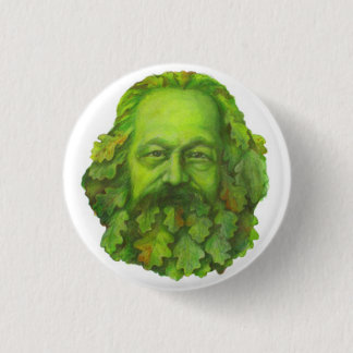 Badge Rond 2,50 Cm Insigne vert de Karl Marx