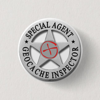 Badge Rond 2,50 Cm Inspecteur Agent* *Special w/logo de Geocache
