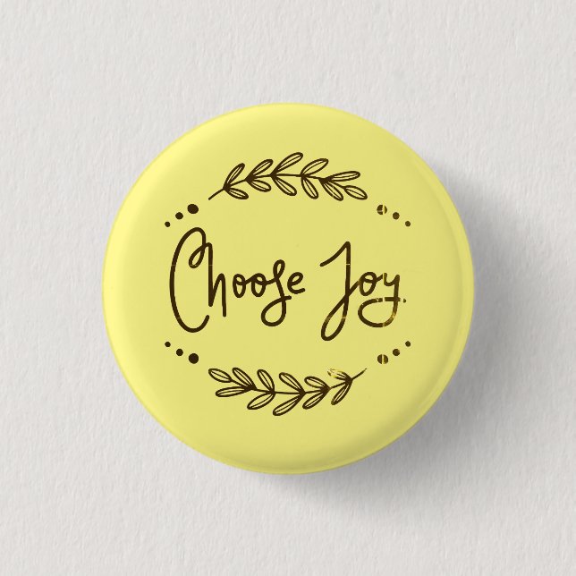 Badge Rond 2,50 Cm Inspirational Choose Joy Cote (Devant)