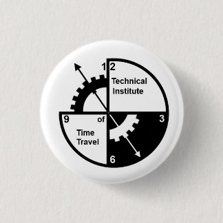 Badge Rond 2,50 Cm Institut technique de bouton de voyage de temps