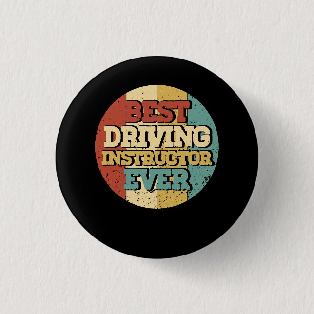 Badge Rond 2,50 Cm Instructeur de conduite meilleur instructeur de co (Devant)