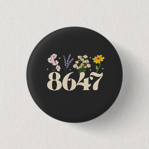 Badge Rond 2,50 Cm intage 8647, Anti Trump, Floral Feminist, Subtle