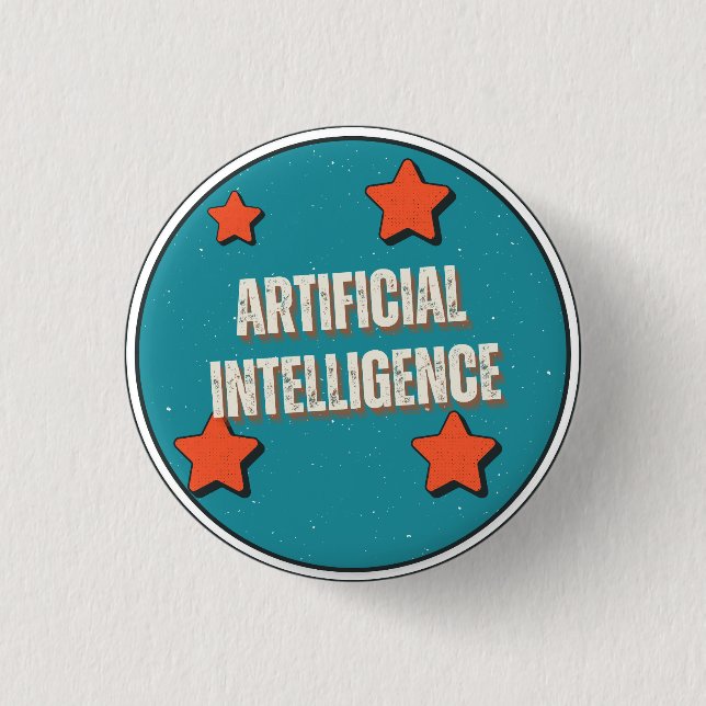 Badge Rond 2,50 Cm Intelligence artificielle (Devant)