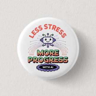 Badge Rond 2,50 Cm Intelligence Artificielle Mode Robotique Hommes To