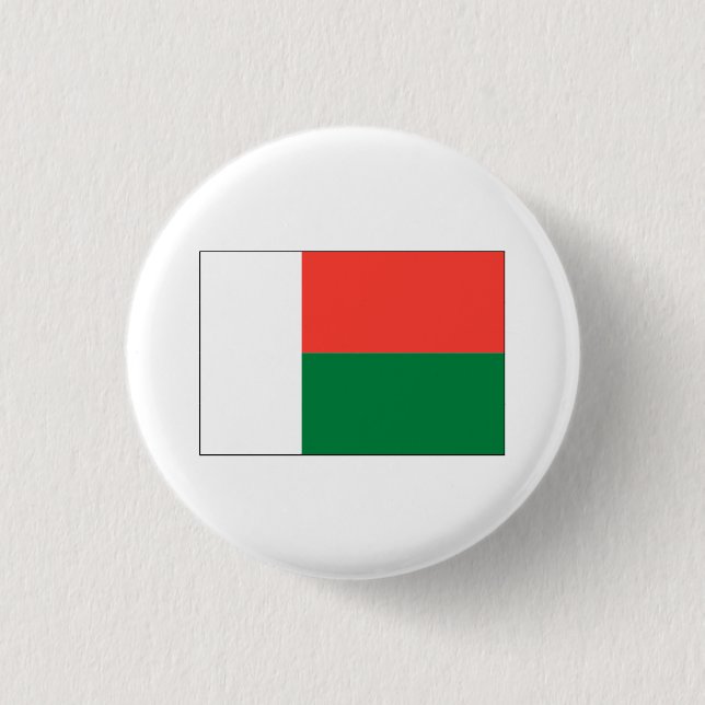 Badge Rond 2,50 Cm International de DRAPEAU du Madagascar (Devant)