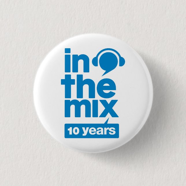 Badge Rond 2,50 Cm inthemix 10 ans de boutons (Devant)