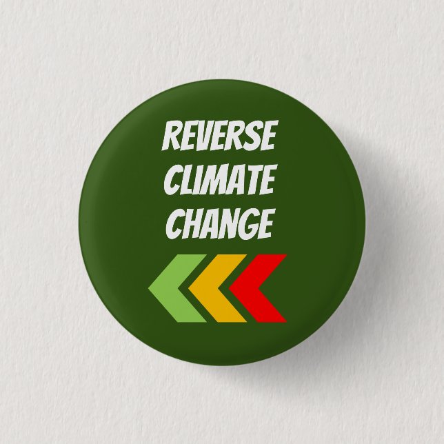 Badge Rond 2,50 Cm "Inverser le changement climatique" (Devant)