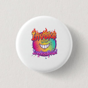 Badge Rond 2,50 Cm Invoquez l'invincible - Libérez votre puissance in
