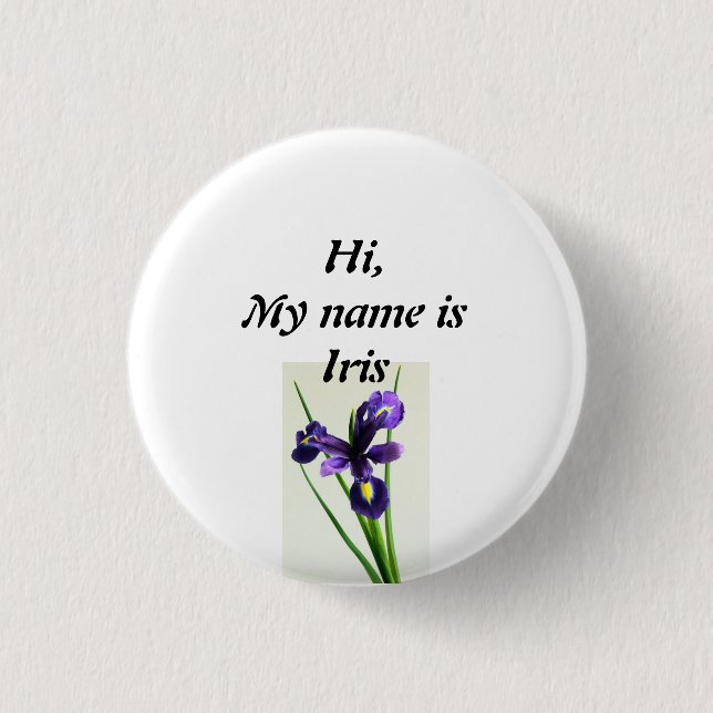 Badge Rond 2,50 Cm Iris (Devant)
