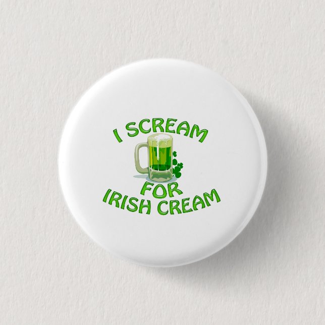 Badge Rond 2,50 Cm Irish Cream I Scream (Devant)