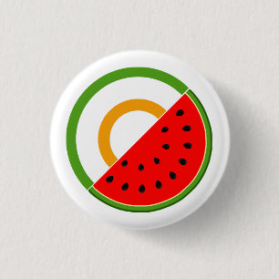Badge Rond 2,50 Cm IRLANDE AVEC PALESTINE - Watermelon