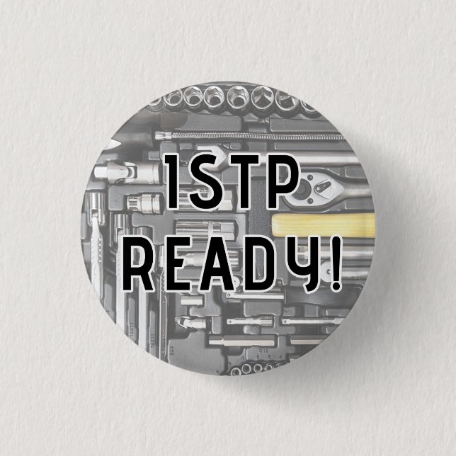 Badge Rond 2,50 Cm ISTP "préparent !" Bouton (Devant)