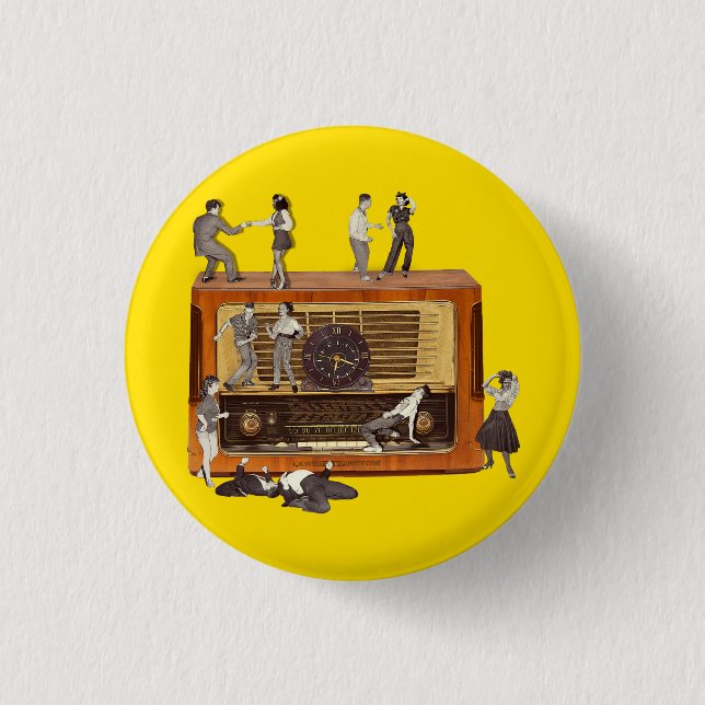 Badge Rond 2,50 Cm It is only rock & roll (Devant)
