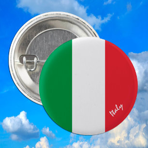 Badge Rond 2,50 Cm Italie bouton, patriotique italien Drapeau mode