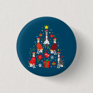Badge Rond 2,50 Cm Italien Greyhound Ornament Arbre de Noël Chien Mam