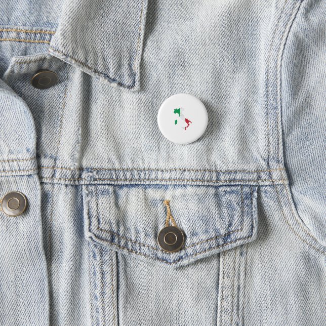 Badge Rond 2,50 Cm Italy flag and map (En situation)