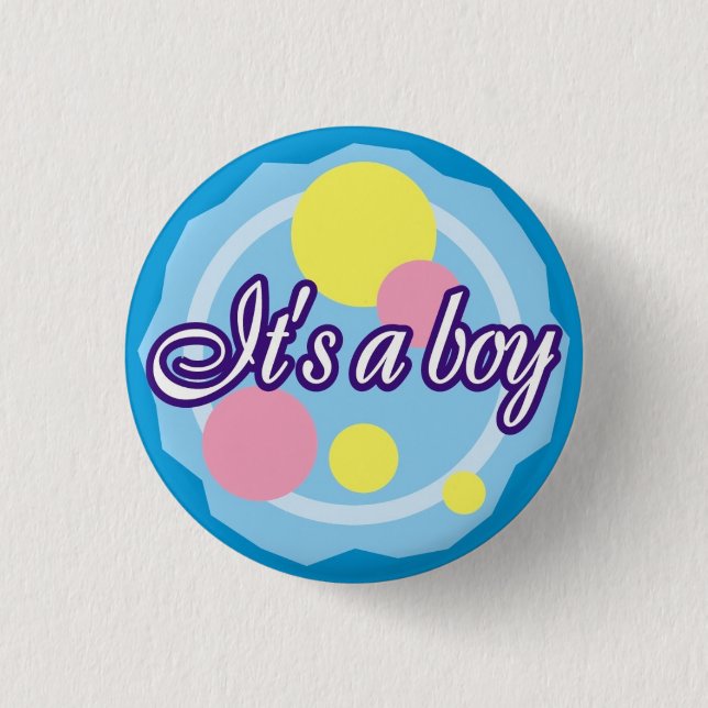 Badge Rond 2,50 Cm It's A Boy! (Devant)