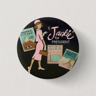 Badge Rond 2,50 Cm Jackie Kennedy pour le président