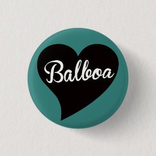 Badge Rond 2,50 Cm Jade noir de coeur de Balboa
