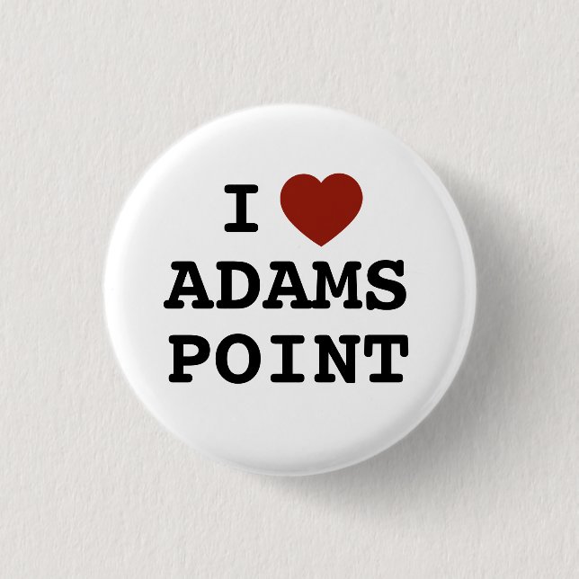 Badge Rond 2,50 Cm J'adore Adams Point Button (Devant)