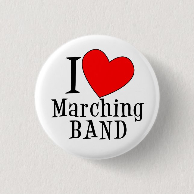 Badge Rond 2,50 Cm J'adore la fanfare (Devant)
