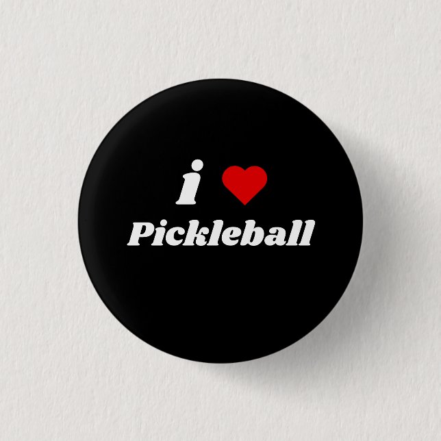 Badge Rond 2,50 Cm J'adore le Pickleball (Devant)