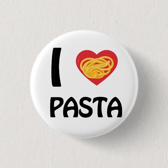 Badge Rond 2,50 Cm J'adore les pâtes (Devant)