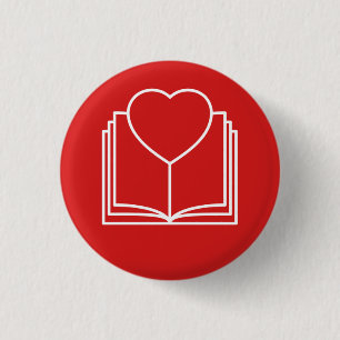 Badge Rond 2,50 Cm ♥ j'adore lire des livres