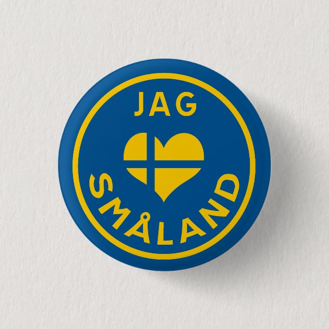 Badge Rond 2,50 Cm Jag älskar Småland (Devant)