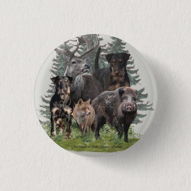 Badge Rond 2,50 Cm Jagdterrier Sticker (Devant)