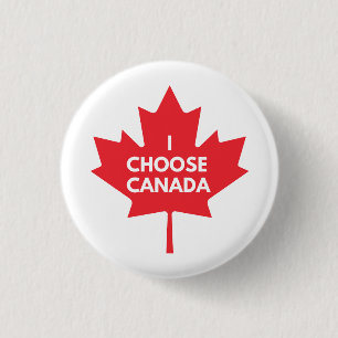 Badge Rond 2,50 Cm J'Ai Choisi Le Bouton Arrondi Du Canada