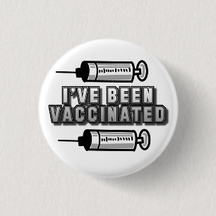Badge Rond 2,50 Cm J'ai été vacciné, bouton Covid-19