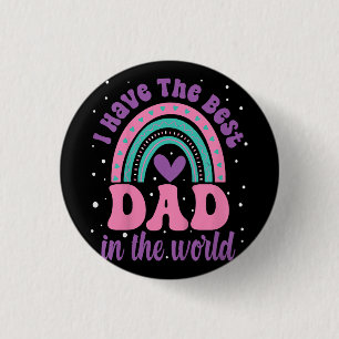 Badge Rond 2,50 Cm J'ai le meilleur papa du monde fillette Fath