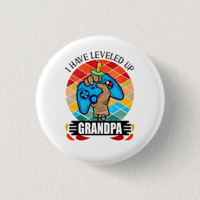 Badge Rond 2,50 Cm J'ai nivelé à grand-père (Devant)