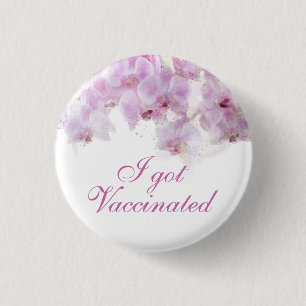 Badge Rond 2,50 Cm J'ai reçu un Mariage floral d'aquarelle d'orchid