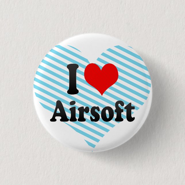 Badge Rond 2,50 Cm J'aime Airsoft (Devant)