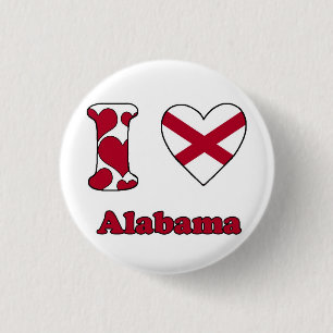 Badge Rond 2,50 Cm J'aime Alabama