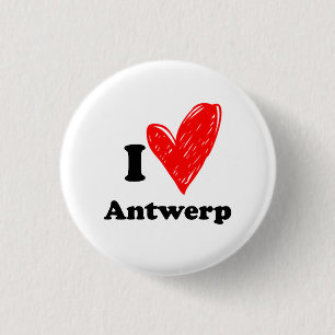 Badge Rond 2,50 Cm J'aime Anvers