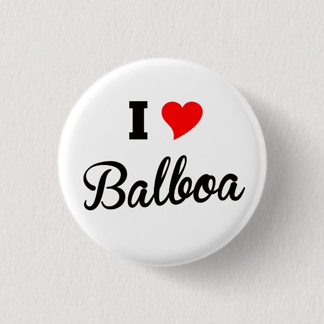 Badge Rond 2,50 Cm J'aime Balboa, polaire (Devant)