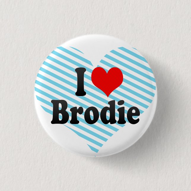Badge Rond 2,50 Cm J'aime Brodie (Devant)