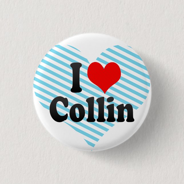 Badge Rond 2,50 Cm J'aime Collin (Devant)