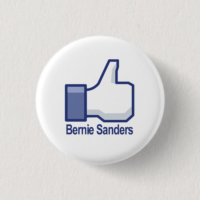 Badge Rond 2,50 Cm J'aime des pouces de ponceuses de Bernie (Devant)