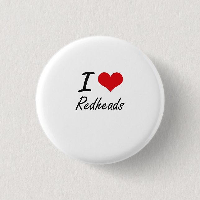 Badge Rond 2,50 Cm J'aime des roux (Devant)