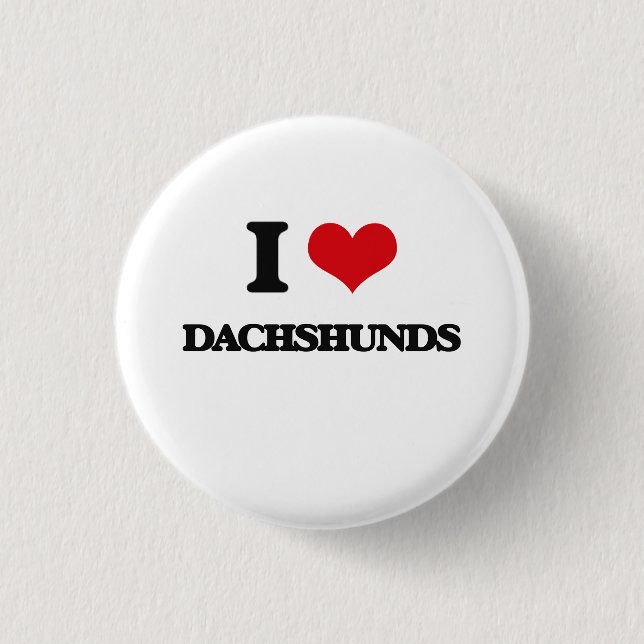 Badge Rond 2,50 Cm J'aime des teckels (Devant)