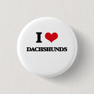 Badge Rond 2,50 Cm J'aime des teckels
