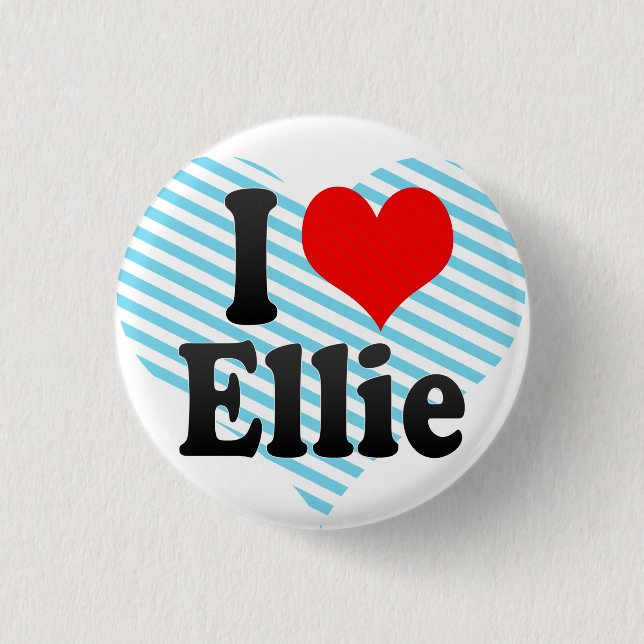 Badge Rond 2,50 Cm J'aime Ellie (Devant)